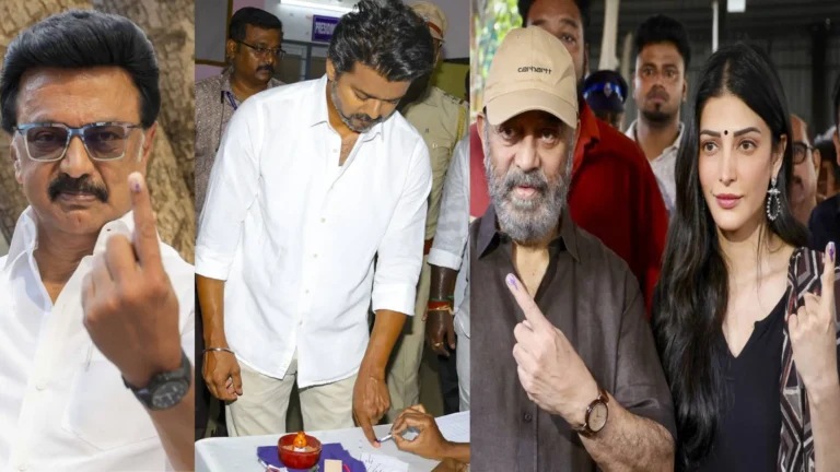 Voters queue at polling booths during Tamil Nadu Election 2026 amid tight security and heavy turnout