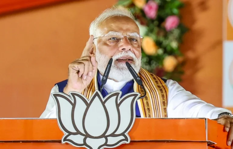 Prime Minister Narendra Modi addressing election rally in West Bengal with strong message against TMC