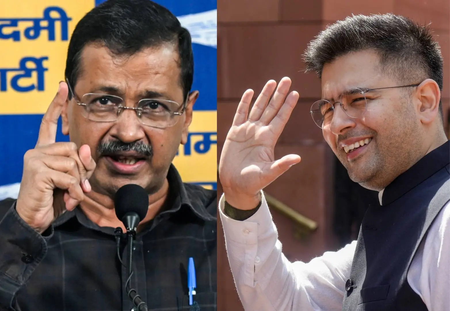 AAP leader Sanjay Singh submitting complaint to Rajya Sabha Chairman over MP disqualification issue