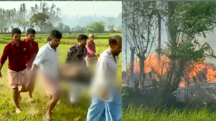 K9 squad and rescue teams searching for explosives at Mundathikode firework accident site in Thrissur