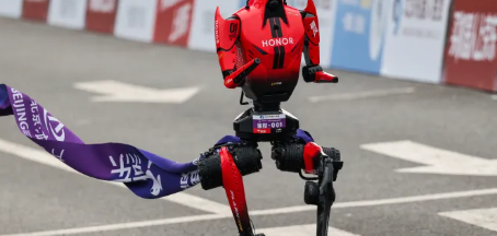 Beijing robot marathon where humanoid robots completed half marathon faster than human record pace