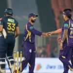 Gujarat Titans players celebrate thrilling five wicket win against Kolkata Knight Riders in IPL match
