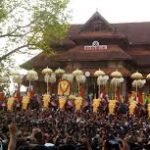 Thrissur Pooram festival ground with elephants and reduced celebrations due to safety restrictions in Kerala