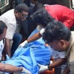 Aftermath of Mundathicode fireworks explosion with emergency response teams at accident site