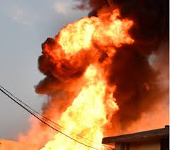 Firefighters controlling massive blaze at fireworks factory in Cumbum Tamil Nadu