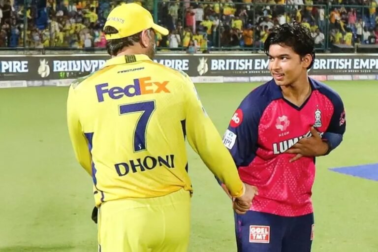 Vaibhav Suryavanshi plays helicopter shot against Punjab Kings in IPL match for Rajasthan Royals