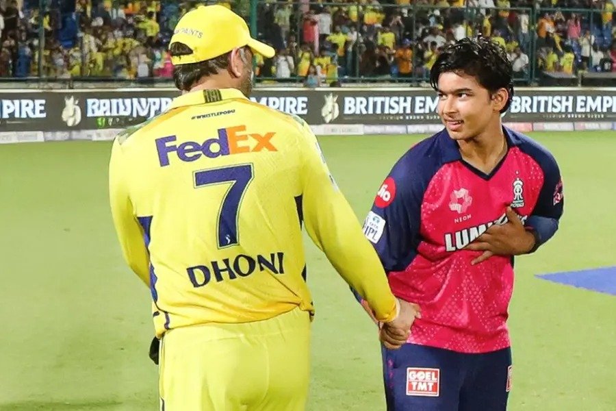 Vaibhav Suryavanshi plays helicopter shot against Punjab Kings in IPL match for Rajasthan Royals
