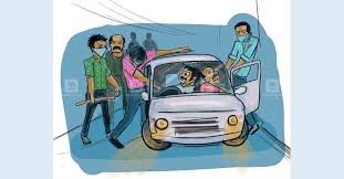 Police arresting suspects in Mannarkkad car hijack and passenger attack case in Palakkad district