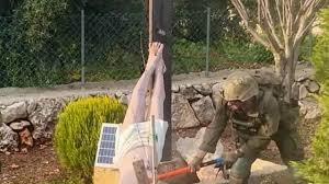 Damaged Jesus statue in Lebanon after incident involving Israeli soldier