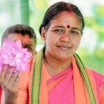 Shobha Surendran during campaign amid vote for note case investigation in Palakkad