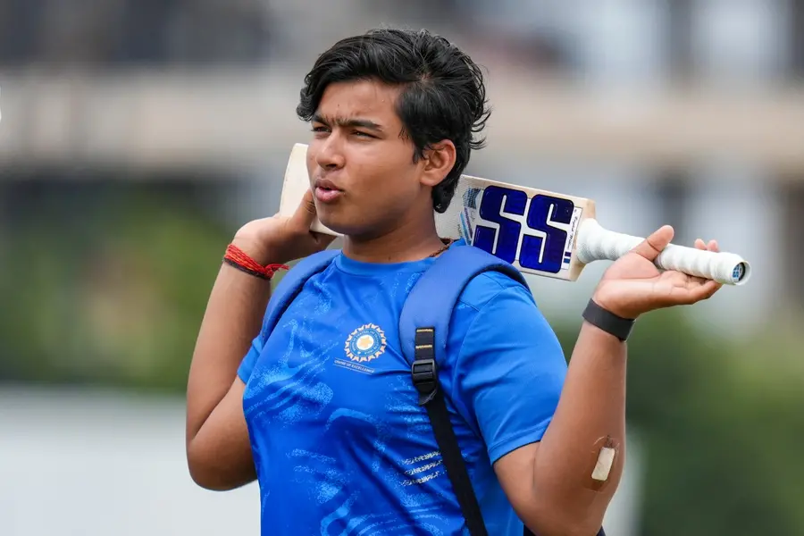 Teen cricketer Vaibhav Suryavanshi celebrating explosive IPL century against Sunrisers Hyderabad