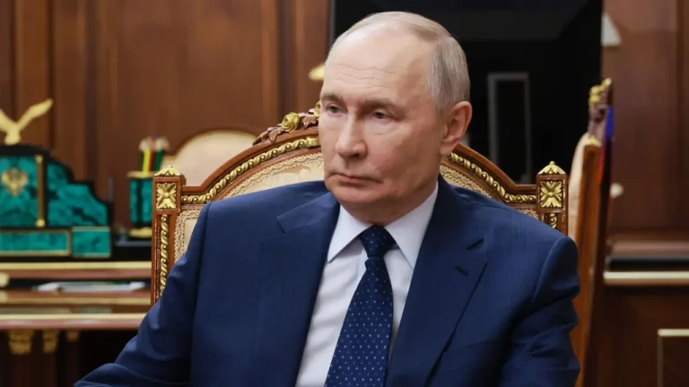 Vladimir Putin speaking about Russia Ukraine war