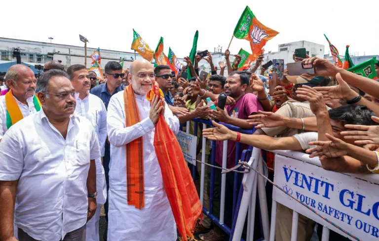 Suvendu Adhikari and BJP leaders during government formation talks
