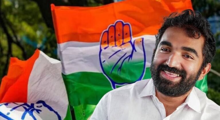 Chandy Oommen KPCC flex boards in Thiruvananthapuram