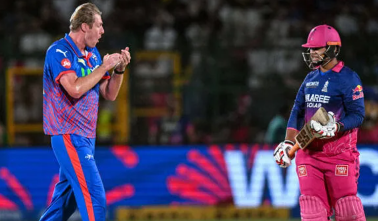 Kyle Jamieson celebrating wicket against young player in IPL match controversy