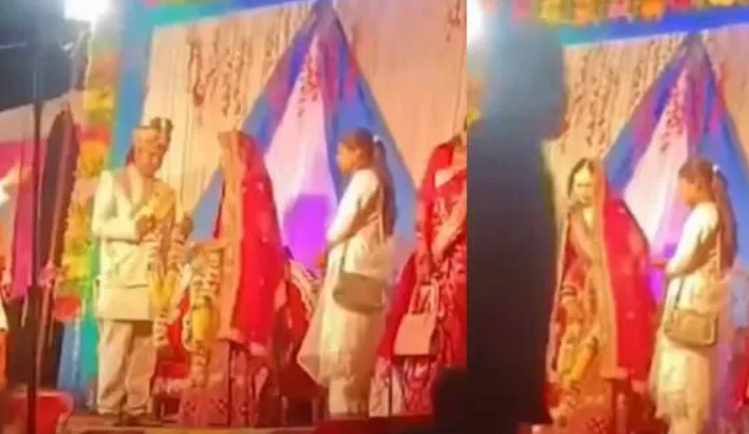 Bride running away from wedding stage during ceremony in Madhya Pradesh viral video