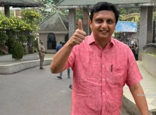 PA Muhammad Riyas celebrating victory in Beypore election result