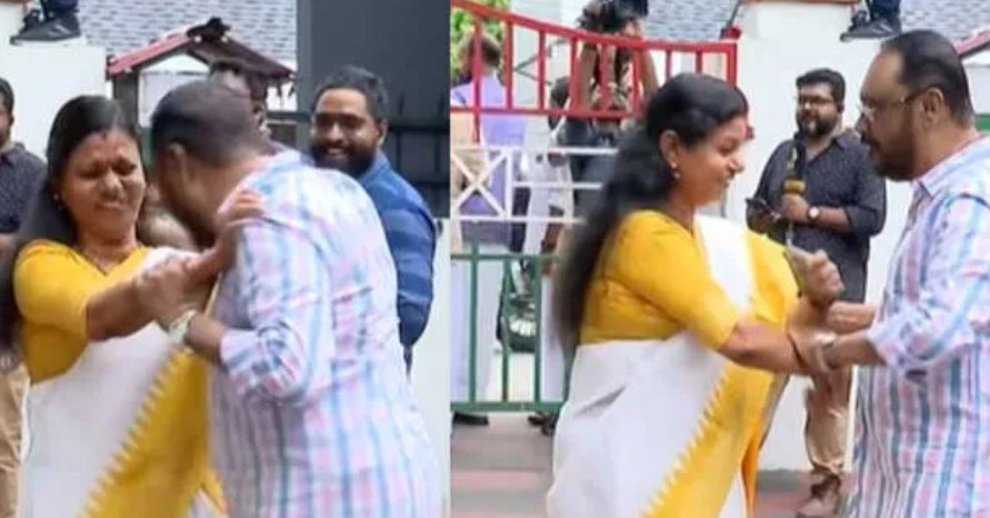 Political leaders at KPCC office during controversy involving Bindu Krishna and Cherian Philip