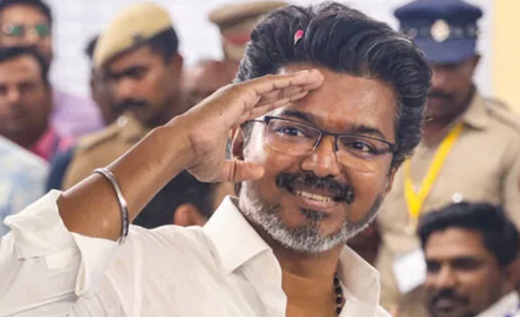 Actor Vijay during Tamil Nadu political controversy