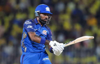 Hardik Pandya during Mumbai Indians IPL match