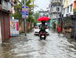 Trivandrum Waterlogging on city roads after heavy rain