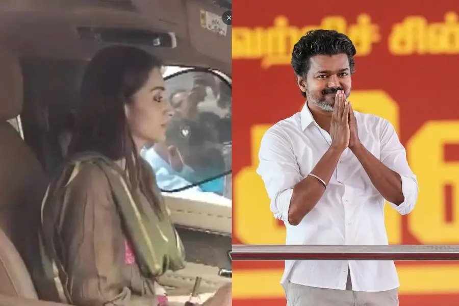 Trisha meeting Vijay at Panaiyur residence after TVK election success
