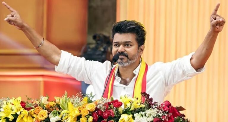 Vijay discussing government formation with political leaders in Tamil Nadu
