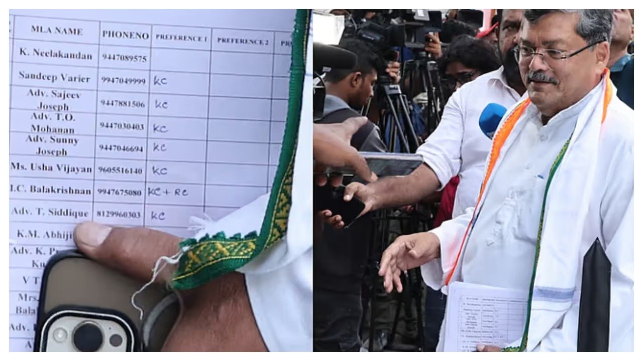 KC Venugopal during Congress leadership discussions in Kerala
