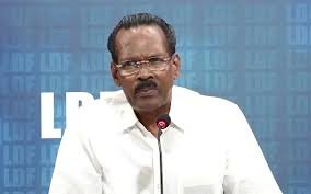 TP Ramakrishnan speaking at press conference against UDF