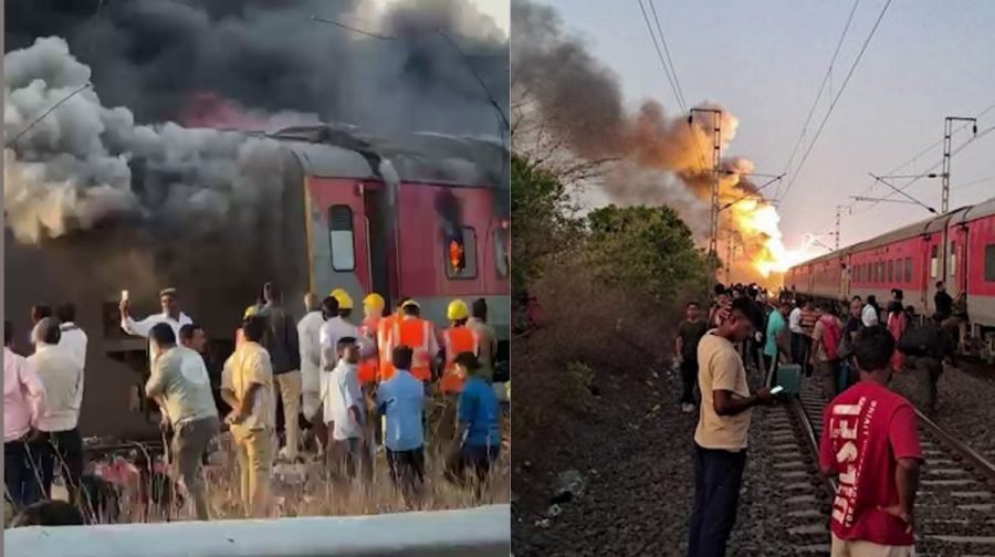 Rajdhani Express fire near Kota railway station