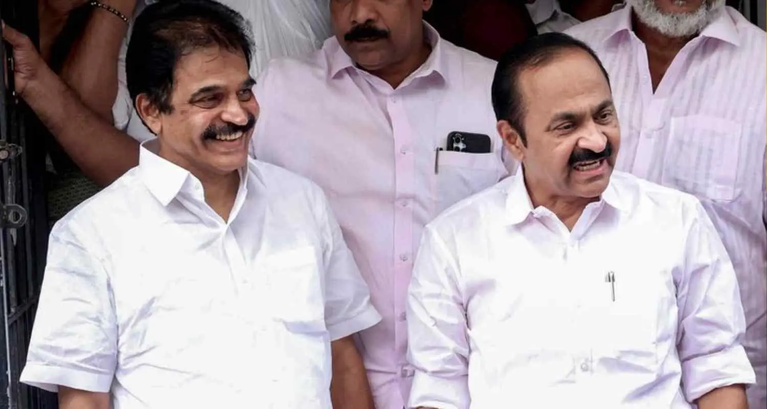 Congress unity Kerala leaders at swearing in venue