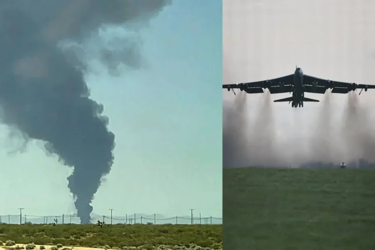 B52 Bomber Crash involving US Air Force aircraft in California