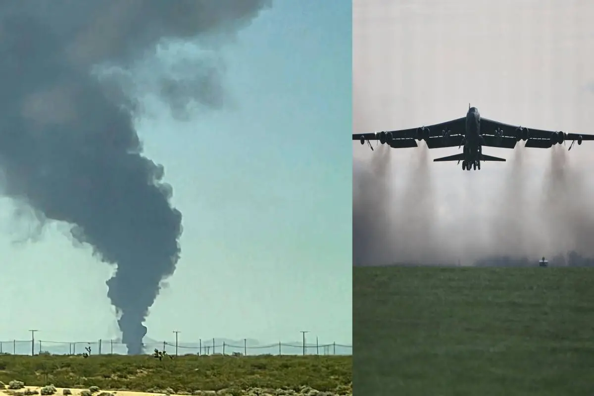 B52 Bomber Crash involving US Air Force aircraft in California