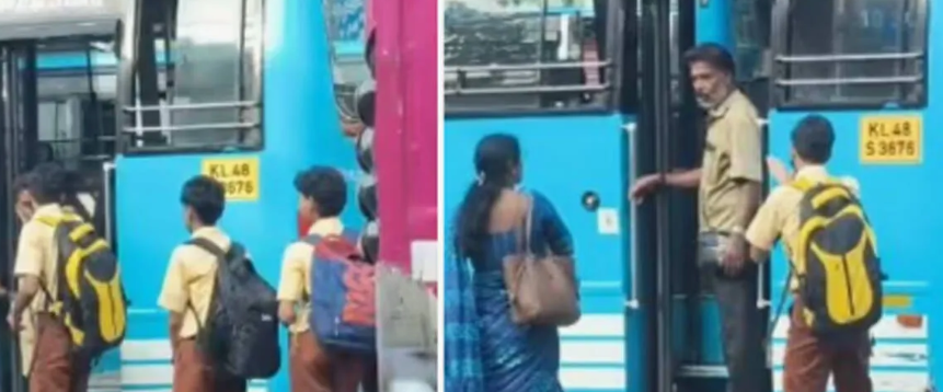 Student Bus Denial incident involving school students and private bus conductor in Thrissur