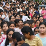 NEET Re Exam Protest by medical students against restrictions during re examination