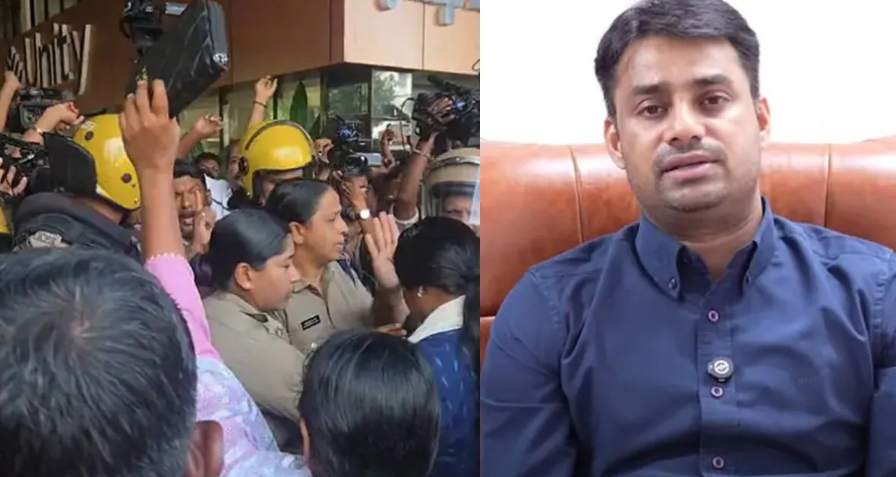 Elohim Child Abuse Case protest demanding action against Pastor Binu Vazhamuttom
