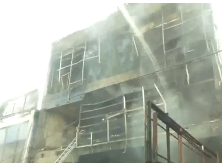 Lucknow Coaching Fire rescue operation at coaching and gaming centre building in Aliganj