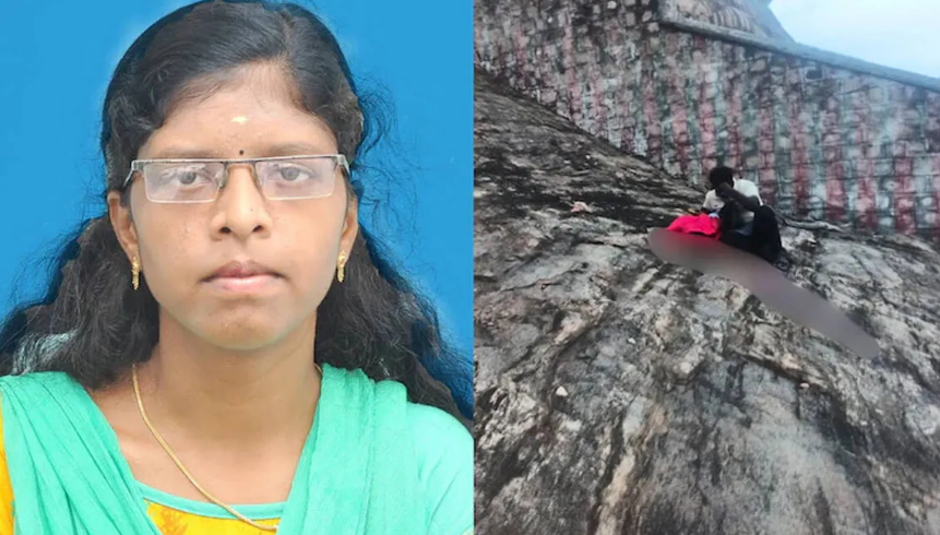 Temple Hill Accident involving newlywed woman who fell from hilltop near temple in Thoothukudi