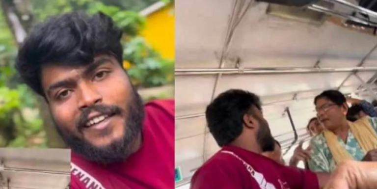 KSRTC Viral Video about seat dispute involving Tamil Nadu youth on Kerala bus