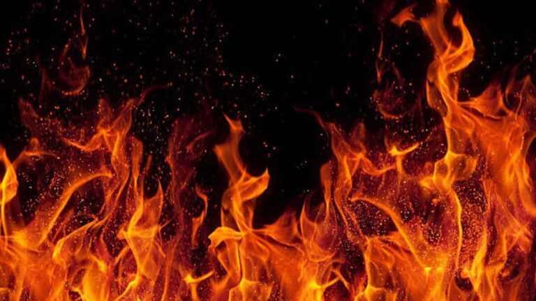 Umrah Bus Fire involving pilgrims safely evacuated before vehicle burned completely