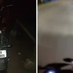 Hyderabad KTM Crash involving KTM Duke motorcycle after divider collision