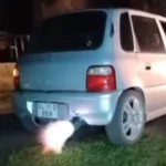 Illegal Vehicle Modification involving fire spitting car seized by Kerala MVD
