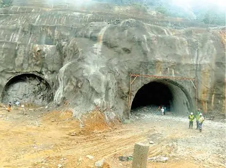 Anakkampoyil Tunnel Road construction work in progress