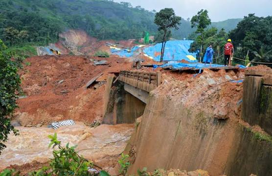 Kalladi Landslide Probe at tunnel construction site in Wayanad with contractor response