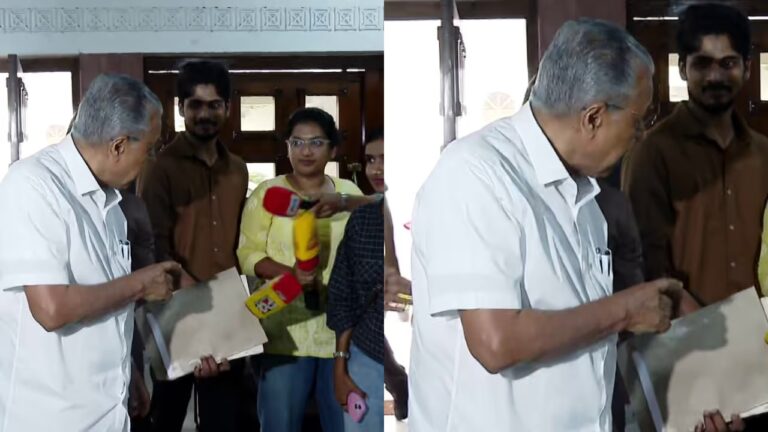 Pinarayi Vijayan Media Row during interaction with journalists at Kerala House in New Delhi