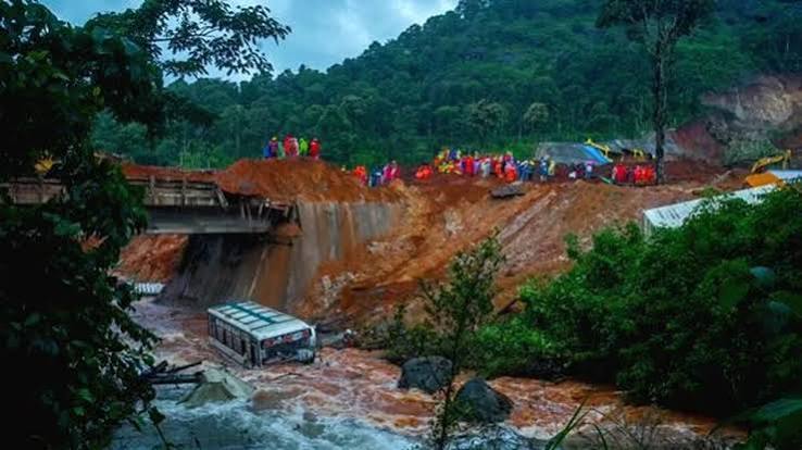Kalladi Tunnel Disaster rescue operation at tunnel construction site in Kerala