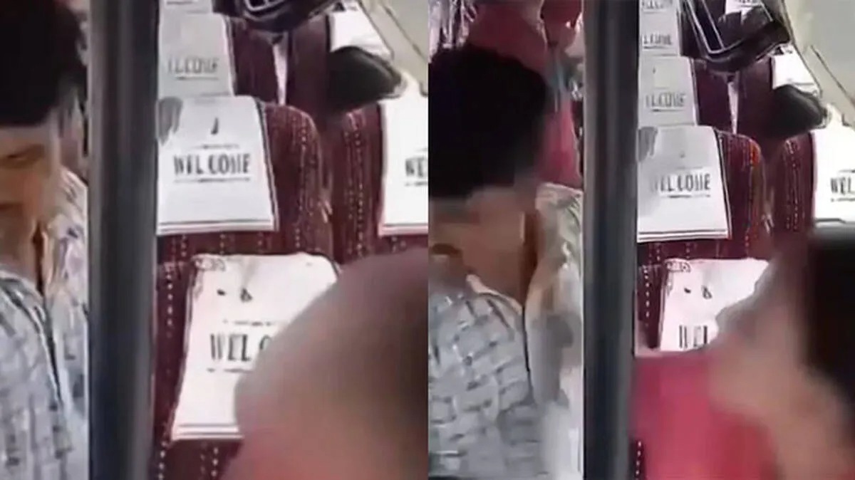 Bus Harassment Incident involving a woman confronting an accused inside a bus in Bhopal
