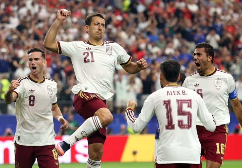 Spain World Cup Final celebration after defeating France in FIFA World Cup 2026 semifinal