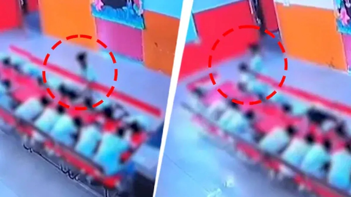 Lucknow School Assault CCTV incident at private school classroom