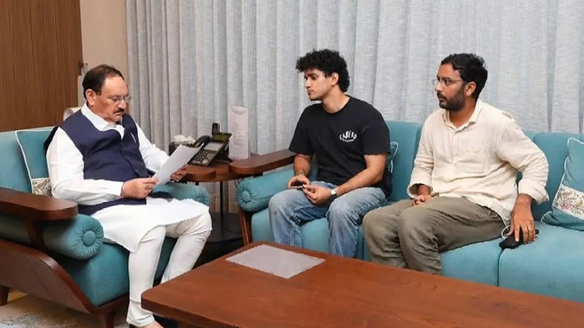 NEET Protest Talks between Cockroach Janata Party leaders and JP Nadda